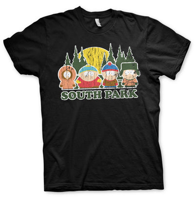 South Park - Distressed Mens T-Shirt (Black)
