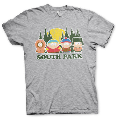 South Park - Distressed Mens T-Shirt (Heather Grey)