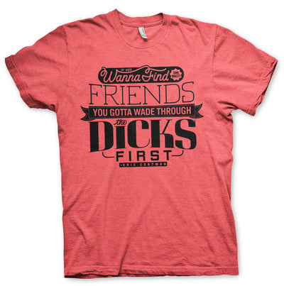 South Park - Wade Through The Dicks Mens T-Shirt (Red-Heather)