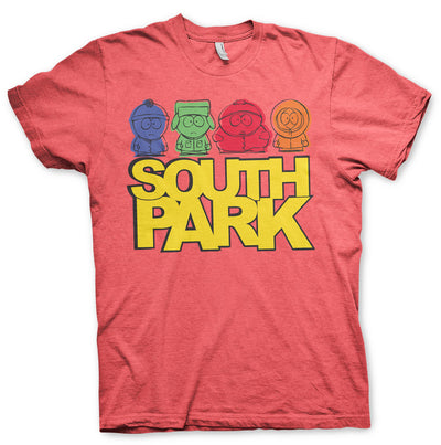South Park - Sketched Mens T-Shirt (Red-Heather)