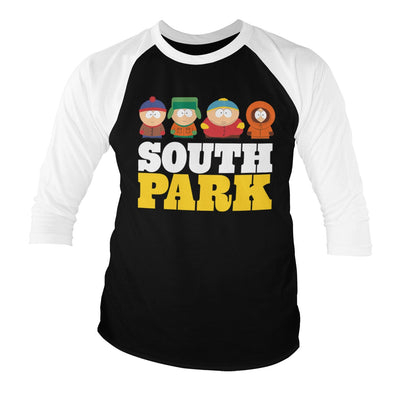 South Park - Baseball 3/4 Sleeve T-Shirt (White-Black)