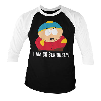 South Park - Eric Cartman - I Am So Seriously Baseball 3/4 Sleeve T-Shirt (White-Black)