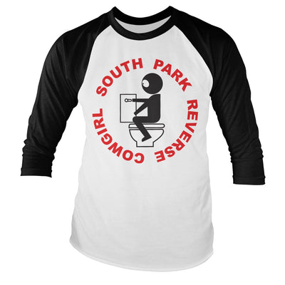 South Park - Reverse Cowgirl Baseball Long Sleeve T-Shirt (White-Black)