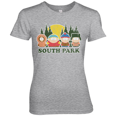 South Park - Distressed Women T-Shirt (Heather Grey)