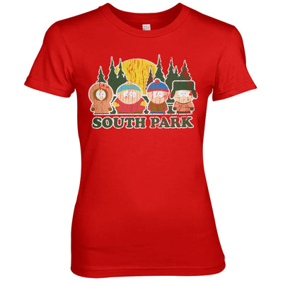 South Park - Distressed Women T-Shirt (Red)