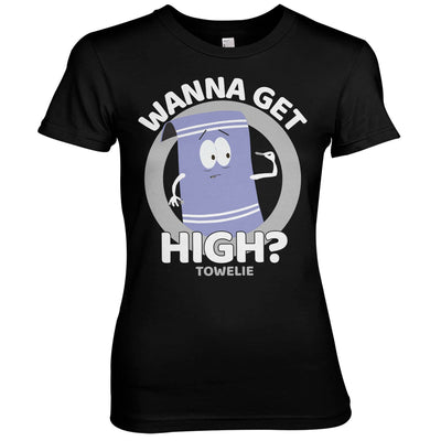 South Park - Towelie - Wanna Get High Women T-Shirt (Black)