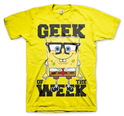 SpongeBob SquarePants - Sponge Bob Geek Of The Week Mens T-Shirt (Heather Grey)
