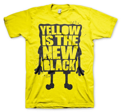 SpongeBob SquarePants - Sponge Bob Yellow Is The New Black Mens T-Shirt (Yellow)