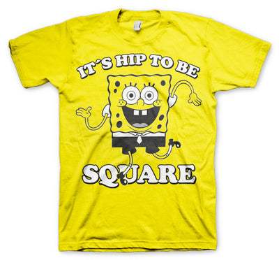 SpongeBob SquarePants - Sponge Bob It´s Hip To Be Square Mens T-Shirt (Yellow)