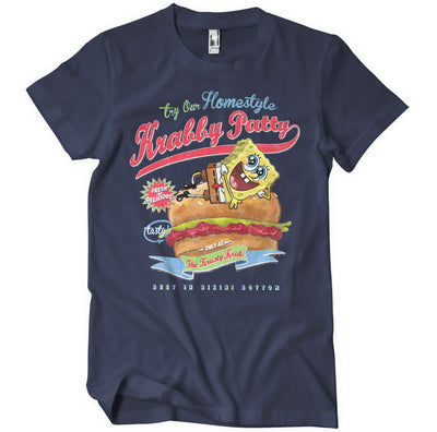 SpongeBob SquarePants - Homestyle Krabby Patty Mens T-Shirt (Navy)