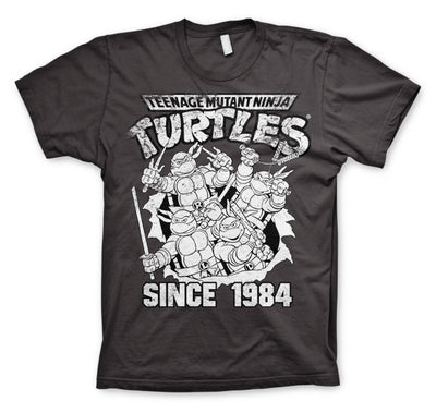 Teenage Mutant Ninja Turtles - TMNT - Distressed Since 1984 Mens T-Shirt (Dark Grey)