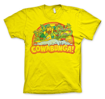 Teenage Mutant Ninja Turtles - TMNT - Cowabunga Mens T-Shirt (Yellow)