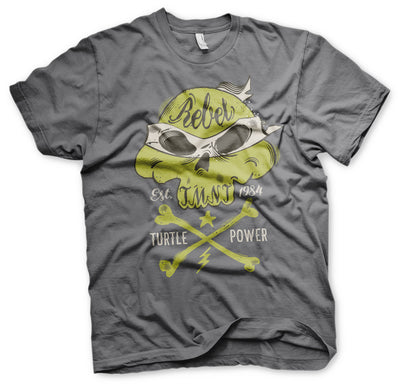 Teenage Mutant Ninja Turtles - TMNT - Rebel Turtle Power Mens T-Shirt (Dark Grey)
