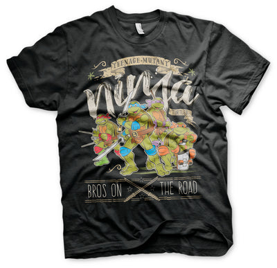Teenage Mutant Ninja Turtles - TMNT - Bros On The Road Big & Tall Mens T-Shirt (Black)