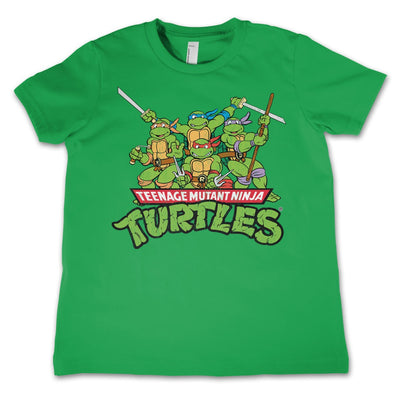 Teenage Mutant Ninja Turtles - Teeange Mutant Ninja Turtles Distressed Group Kids T-Shirt (Green)