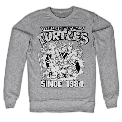 Teenage Mutant Ninja Turtles - TMNT - Distressed Since 1984 Sweatshirt (Heather Grey)