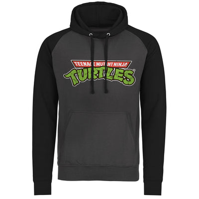 Teenage Mutant Ninja Turtles - Classic Logo Baseball Hoodie (Dark Grey/Black)
