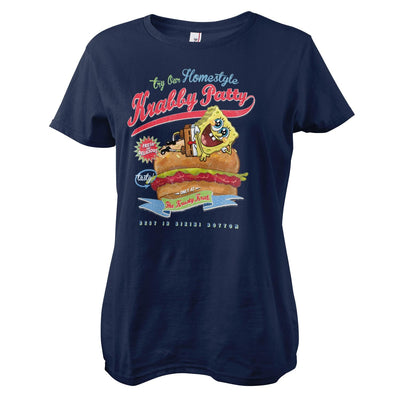 SpongeBob SquarePants - Homestyle Krabby Patty Women T-Shirt (Navy)