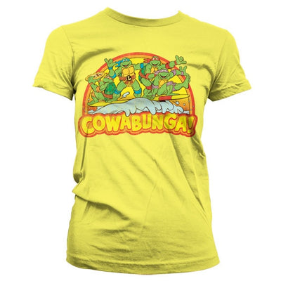 Teenage Mutant Ninja Turtles - TMNT - Cowabunga Women T-Shirt (Yellow)