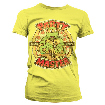 Teenage Mutant Ninja Turtles - TMNT - Party Master Since 1984 Women T-Shirt (Yellow)