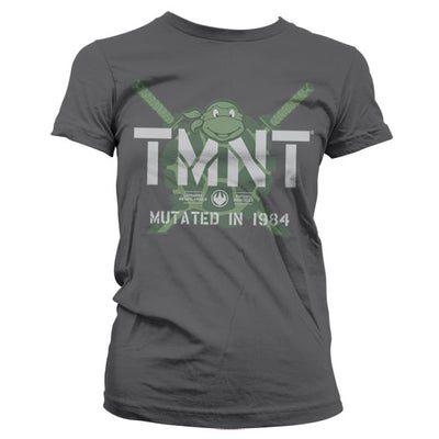 Teenage Mutant Ninja Turtles - TMNT - Mutated in 1984 Women T-Shirt (Dark Grey)