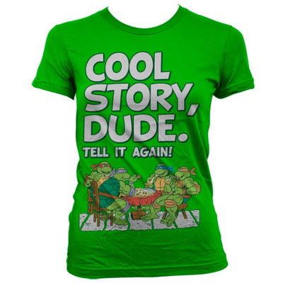 Teenage Mutant Ninja Turtles - TMNT - Cool Story Dude Women T-Shirt (Green)