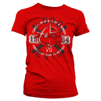 Teenage Mutant Ninja Turtles - TMNT Good VS Evil Women T-Shirt (Red)