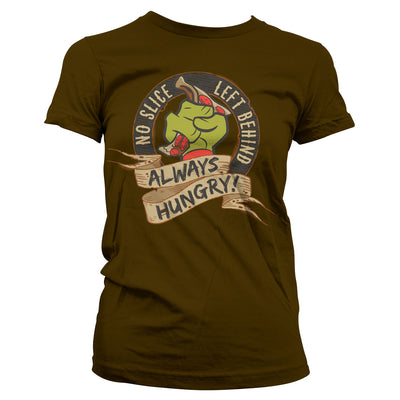 Teenage Mutant Ninja Turtles - TMNT - No Slice Left Behind Women T-Shirt (Brown)