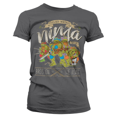 Teenage Mutant Ninja Turtles - TMNT - Bros On The Road Women T-Shirt (Dark Grey)