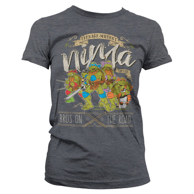 Teenage Mutant Ninja Turtles - TMNT - Bros On The Road Women T-Shirt (Dark-Heather)