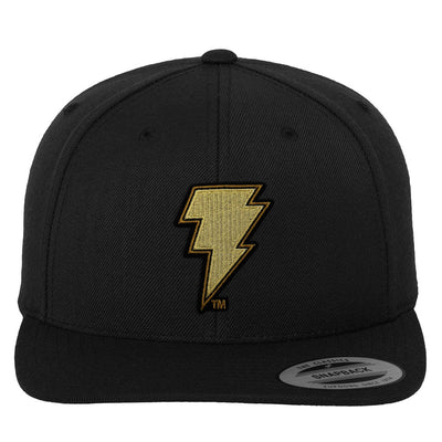Black Adam - Lightning Patch Snapback Cap Premium Snapback Cap (Black)