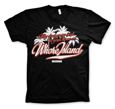 Anchorman - Whore Island Big & Tall Mens T-Shirt (Black)