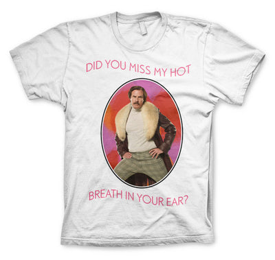 Anchorman - Do You Miss My Hot Breath In Your Ear Big & Tall Mens T-Shirt (White)