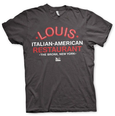 The Godfather - Louis Restaurant Mens T-Shirt (Dark Grey)