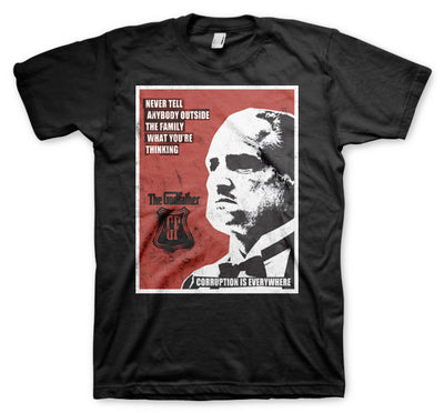 The Godfather - Never Tell Anybody Mens T-Shirt (Black)