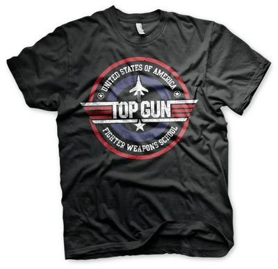 Top Gun - Fighter Weapons School Big & Tall Mens T-Shirt (Black)