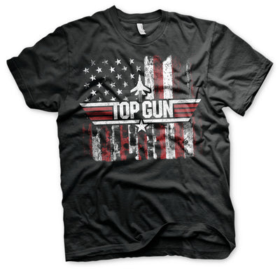 Top Gun - America Big & Tall Mens T-Shirt (Black)