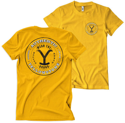 Yellowstone - Wear The Brand Mens T-Shirt (Gold)