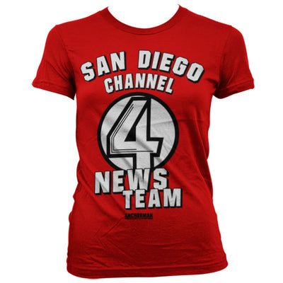 Anchorman - San Diego Channel 4 Women T-Shirt (Red)
