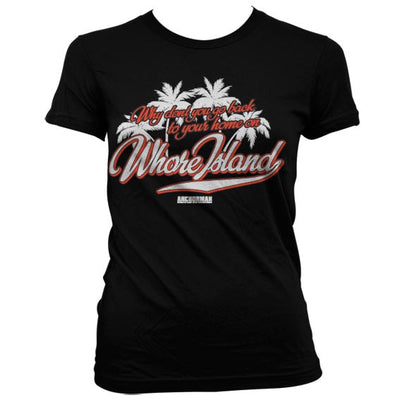 Anchorman - Whore Island Women T-Shirt (Black)