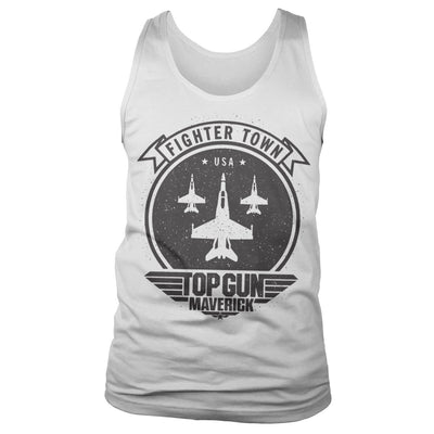Top Gun: Maverick - Top Gun Maverick Fighter Town Mens Tank Top Vest (White)
