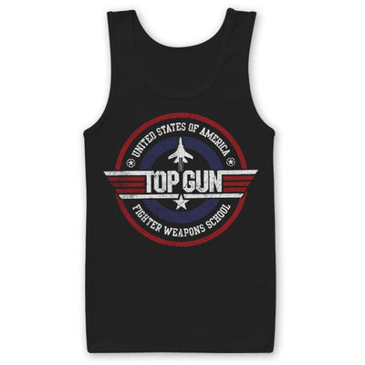 Top Gun - Fighter Weapons School Mens Tank Top Vest (Black)