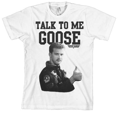 Top Gun - Talk To Me Goose Mens T-Shirt (White)