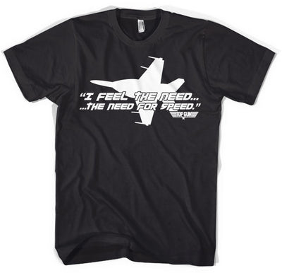 Top Gun - I Feel The Need For Speed Mens T-Shirt (Black)