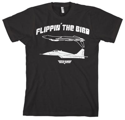 Top Gun - Flippin´ The Bird Mens T-Shirt (Black)