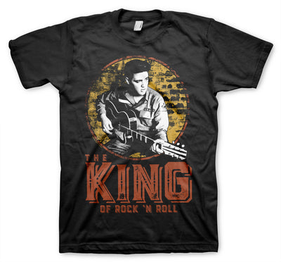 Elvis Presley - The King Of Rock 'n Roll Big & Tall Mens T-Shirt (Black)