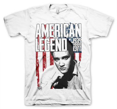 Elvis Presley - American Legend Big & Tall Mens T-Shirt (White)