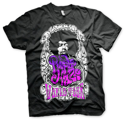 Jimi Hendrix - Purple Haze World Tour Mens T-Shirt (Black)