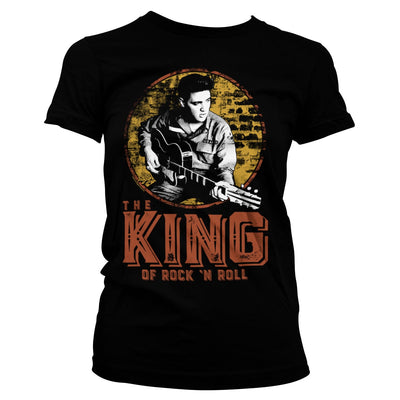 Elvis Presley - The King Of Rock 'n Roll Women T-Shirt (Black)