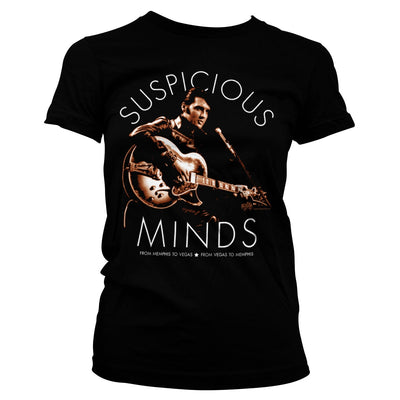 Elvis Presley - Suspicious Minds Women T-Shirt (Black)